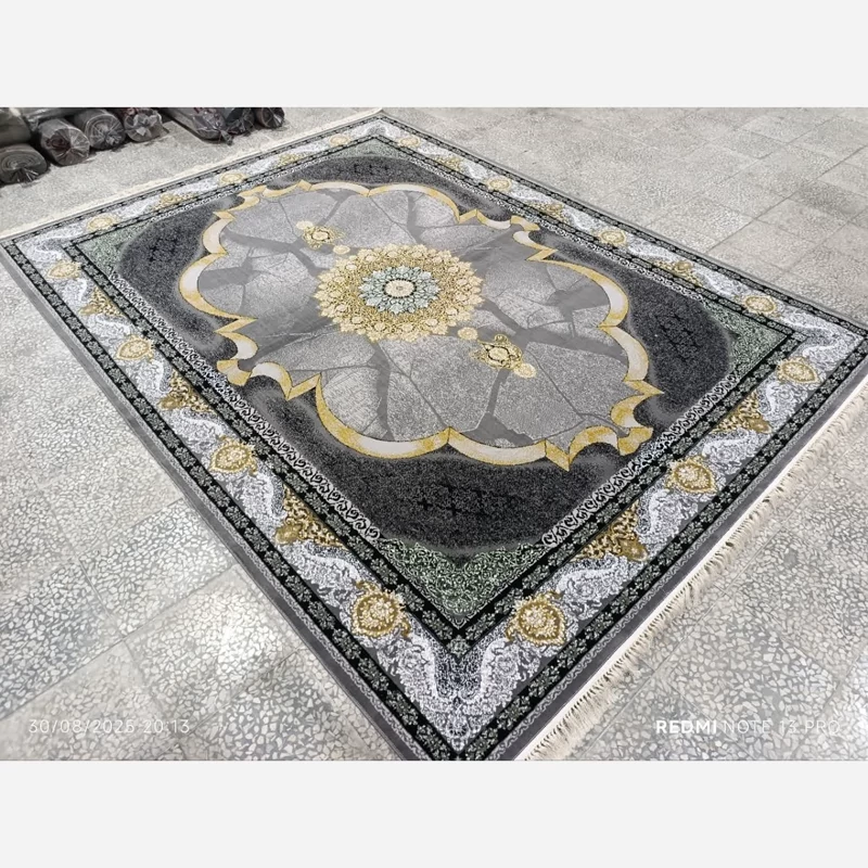 فرش ماشینی بی سی اف6 متری  طرح  ستاره دودی