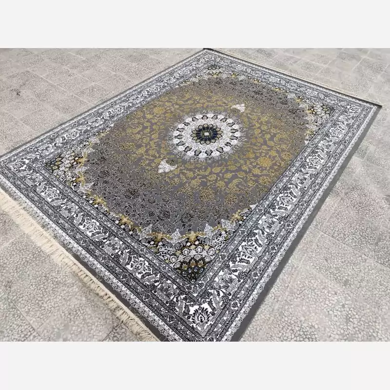 فرش ماشینی بی سی اف12 متری طرح شاینا دودی